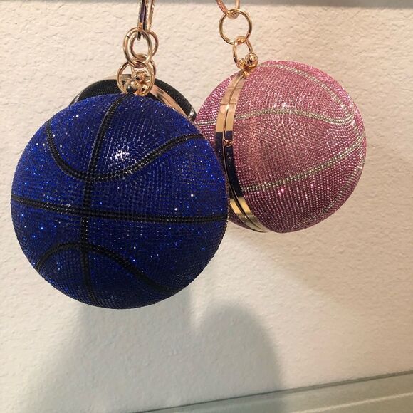 Rhinestone Basketball Clutch Bags - Picture 4 of 8